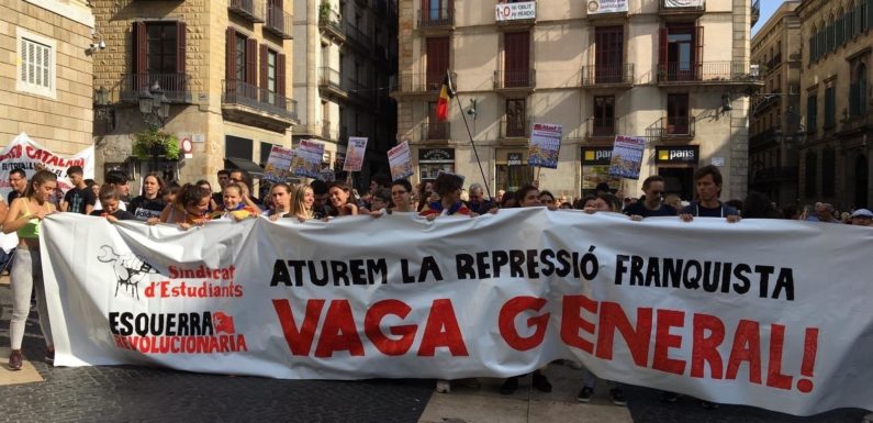Estudiantes catalanes inician una huelga de 72 horas contra la sentencia del ‘procés