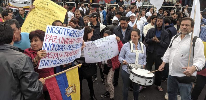Grupo ciudadano rechazó protesta indígena y pide volver a la calma en Ecuador