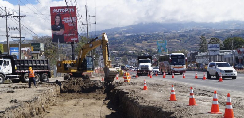 Hoy se reanudan trabajos en el tramo Taras – La Lima en Cartago.