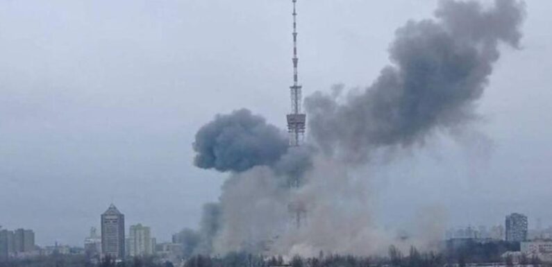 Registran explosión en torre de televisión de Kiev y canales dejan de transmitir