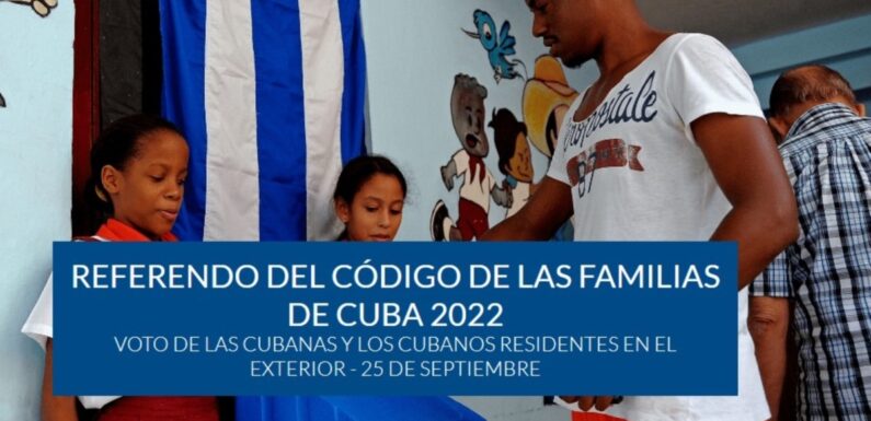 Cuba, Referendo de Código de las Familias en el que se pueden legalizar los matrimonios homosexuales