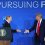 (250815) -- ANCHORAGE, 15 agosto, 2025 (Xinhua) -- El presidente estadounidense, Donald Trump (d), y el presidente ruso, Vladimir Putin, asisten a una conferencia de prensa conjunta después de concluir sus conversaciones, en Anchorage, Alaska, Estados Unidos, el 15 de agosto de 2025. (Xinhua/Wu Xiaoling) (vf) (ce)
